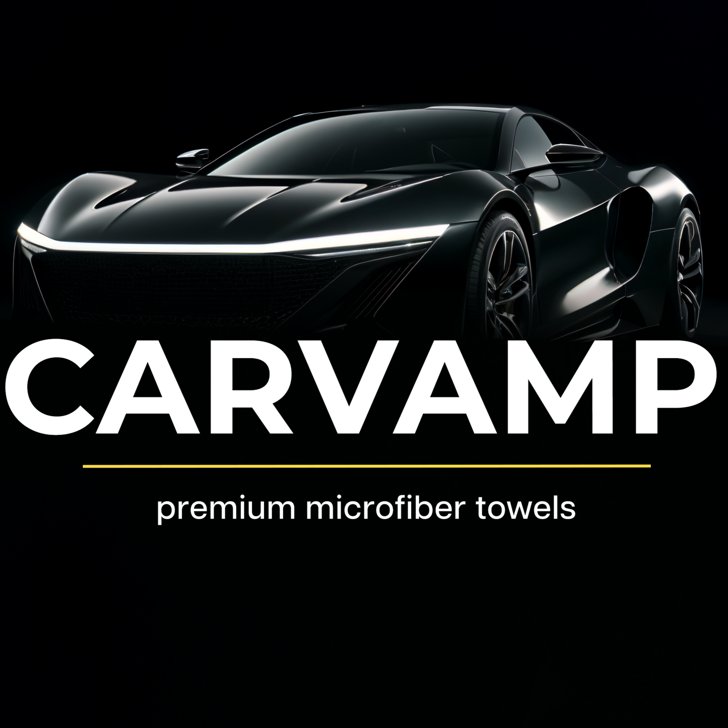 Carvamp Premium Microfiber Car Towels — 800 GSM, Dual-Sided, 16” x 16”, 3-Pack
